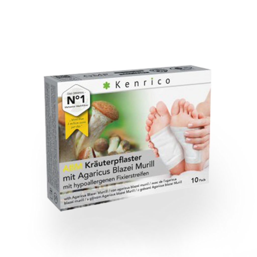 Kenrico BIO Bambus-Kräuter-Vitalpflaster mit Agaricus Blazei Murrill (ABM), 10 Stk.