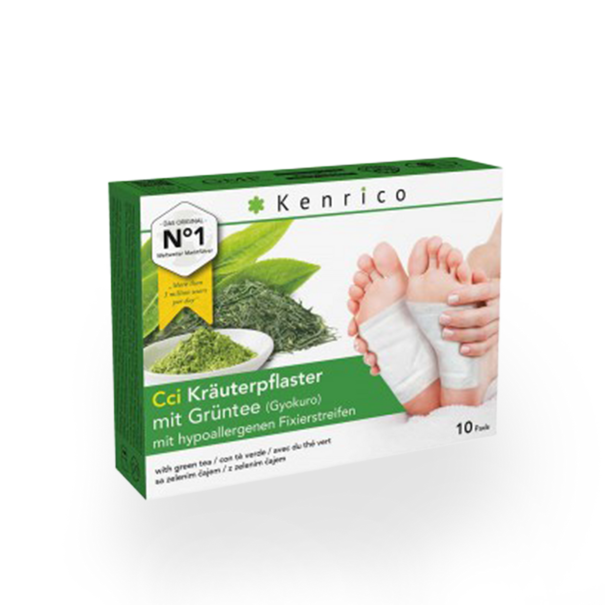 Bambus-BIO Kräuter-Vitalpflaster mit Gyokuro-Grüntee, 10 Stk.