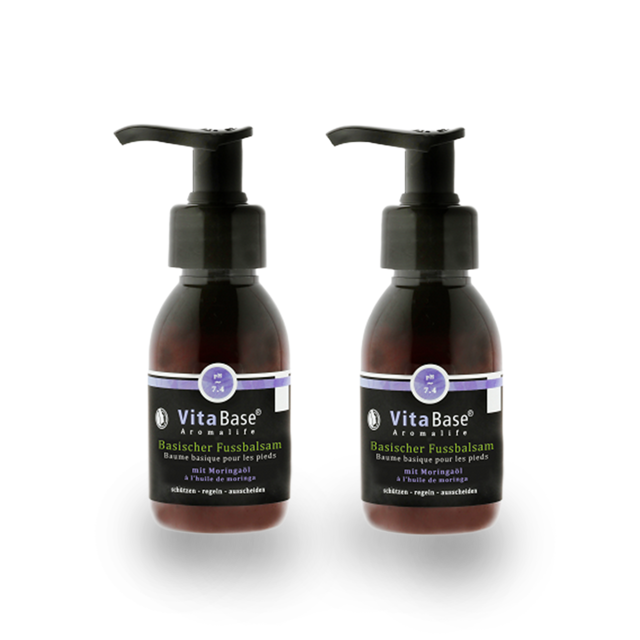 DUO VitaBase Basischer Fussbalsam mit Moringaöl, 2 × 100 ml