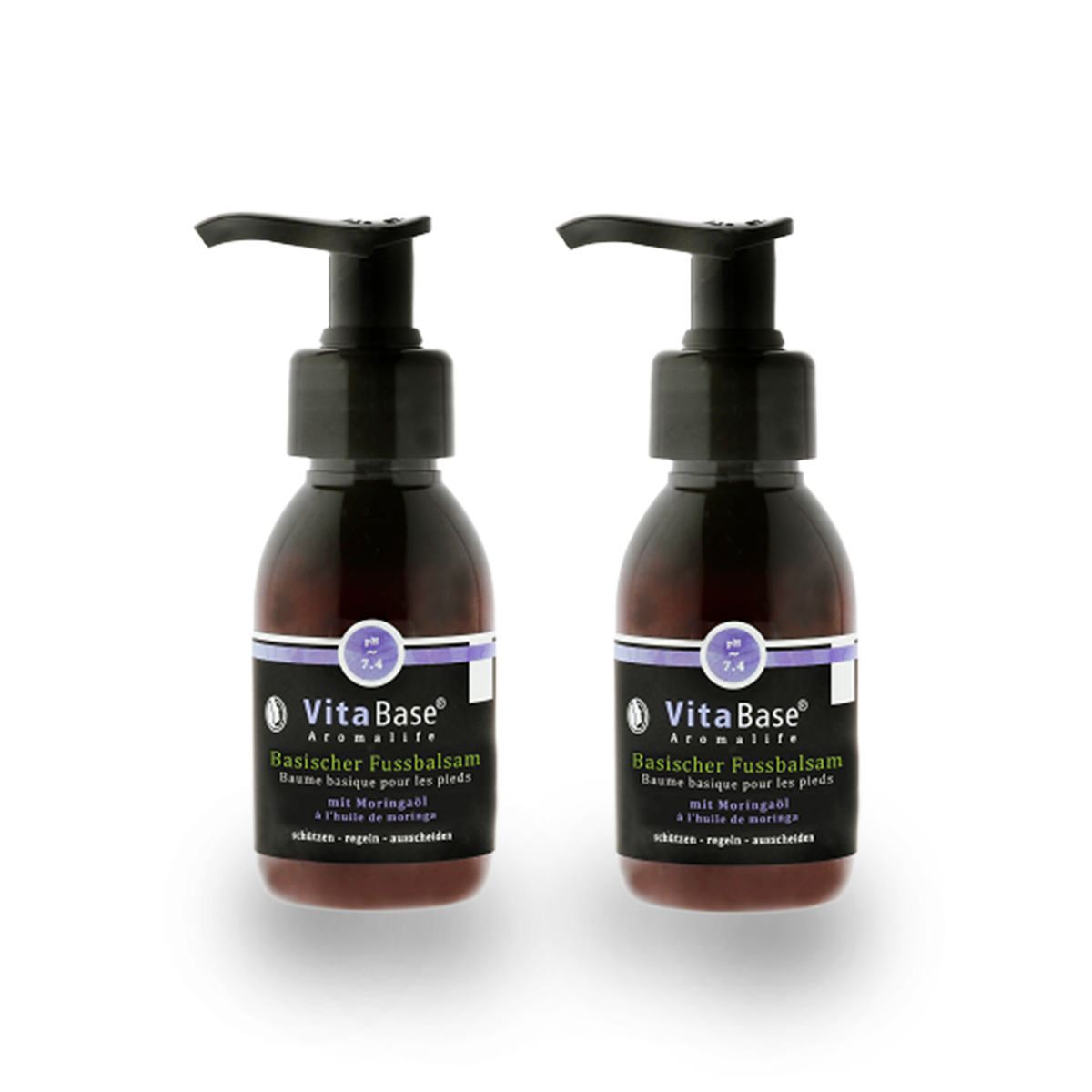 VitaBase Basischer Fussbalsam mit Moringaöl 100 ml – 2 Stück