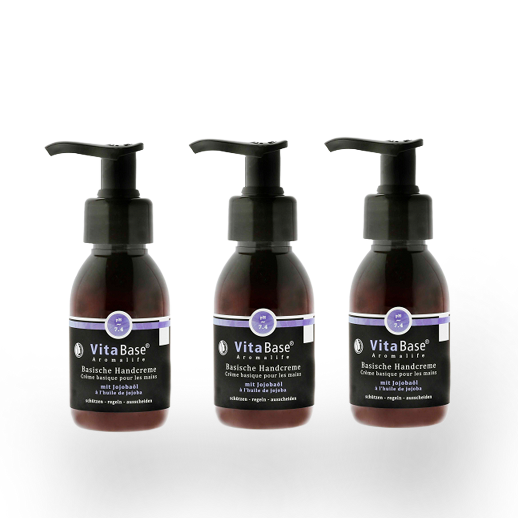 VitaBase Basische Handpflege mit Jojobaöl 100 ml – 3 Stück