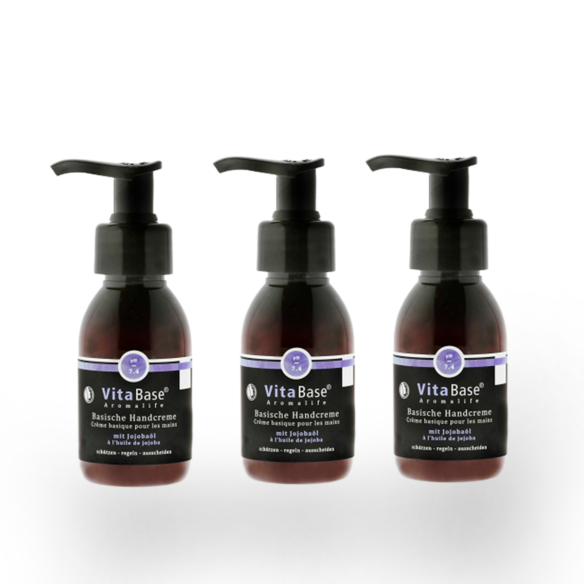 VitaBase Basische Handpflege mit Jojobaöl 100 ml – 3 Stück