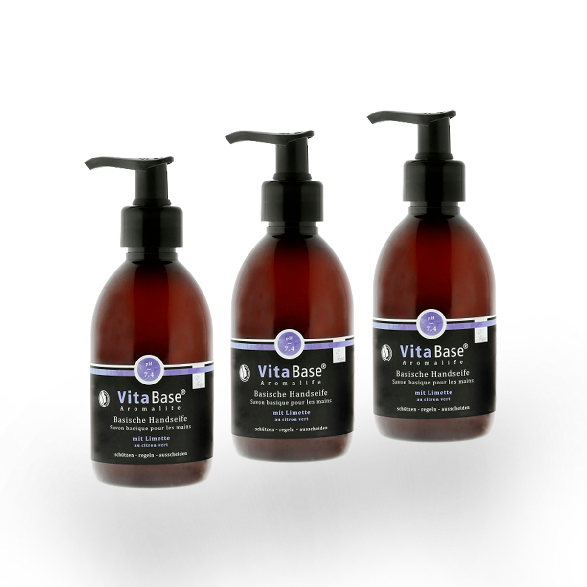 TRIO VitaBase Basische Handseife extra mild, 3 × 250 ml