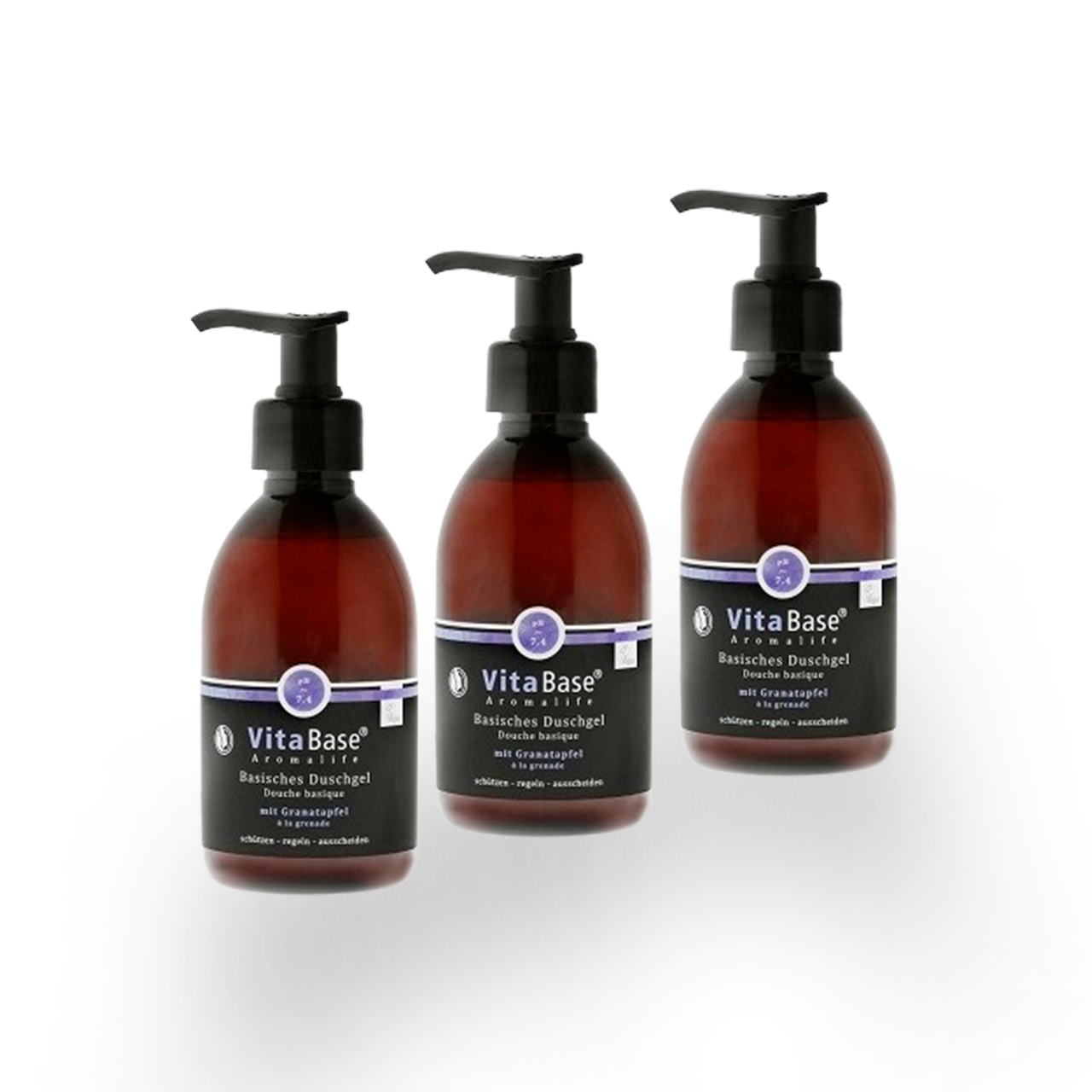 TRIO VitaBase Basisches Duschgel, 3 × 250 ml