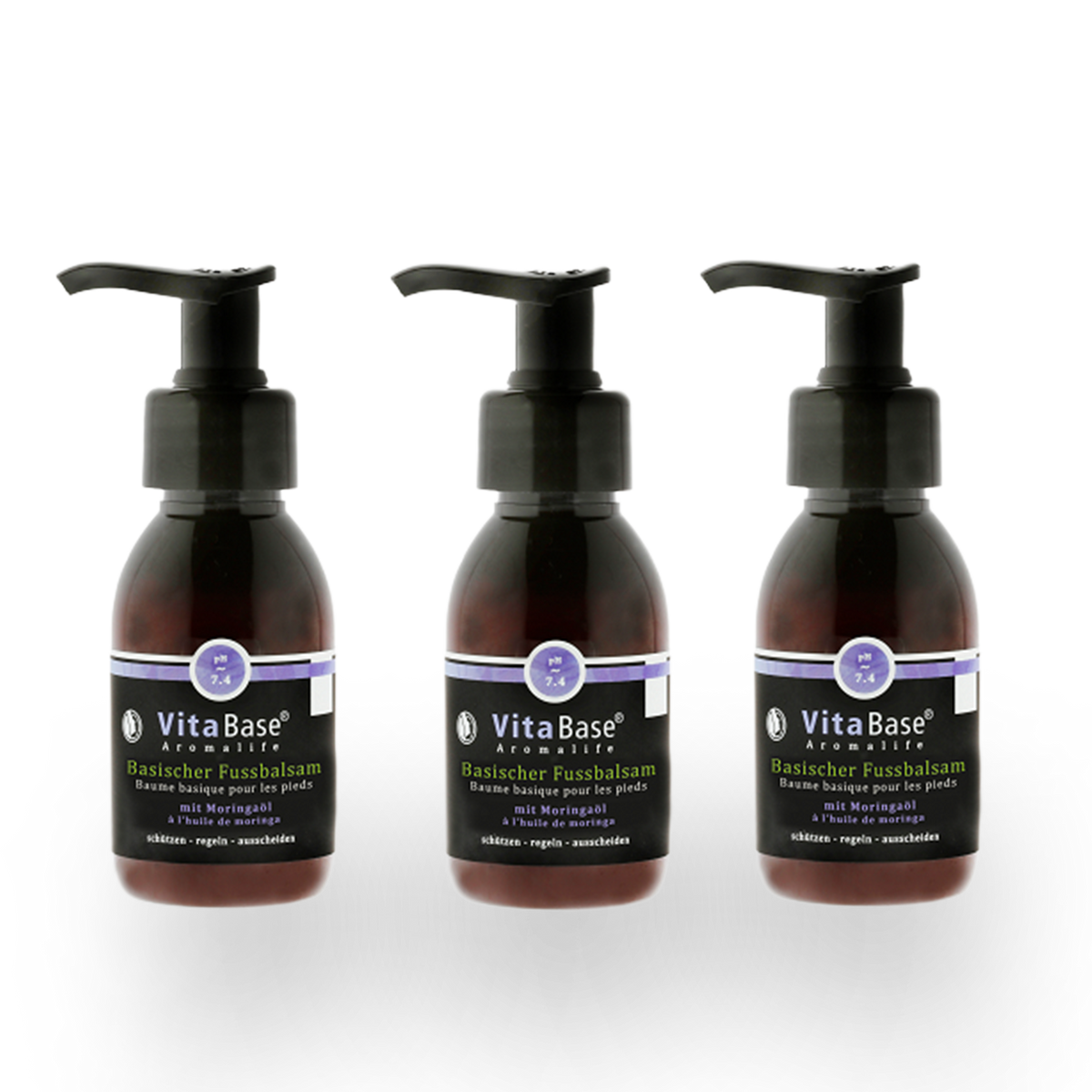 TRIO VitaBase Basischer Fussbalsam, 3 × 100 ml