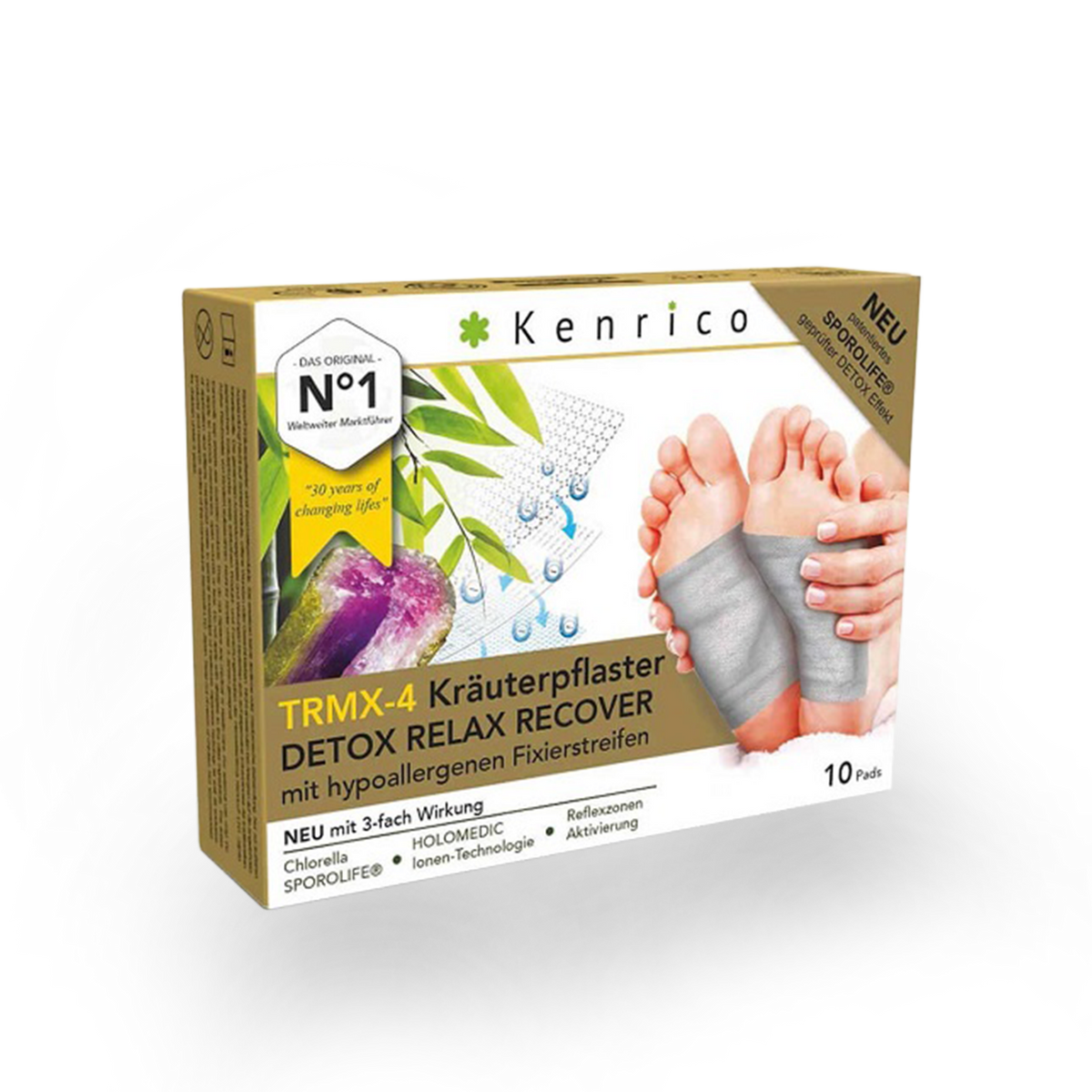 Bambus-BIO Kräuter-Vitalpflaster Detox Relax Recover, 10 Stk.