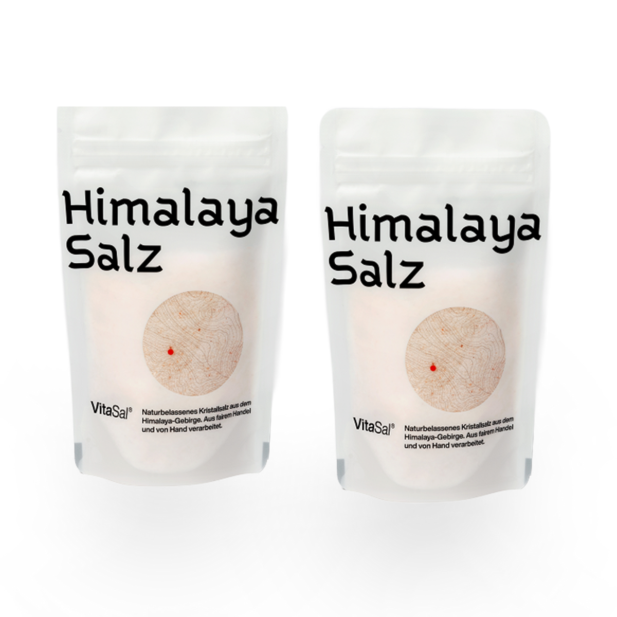 DUO Himalaya Kristallsalz fein, 2 × 400 g Nachfüllbeutel