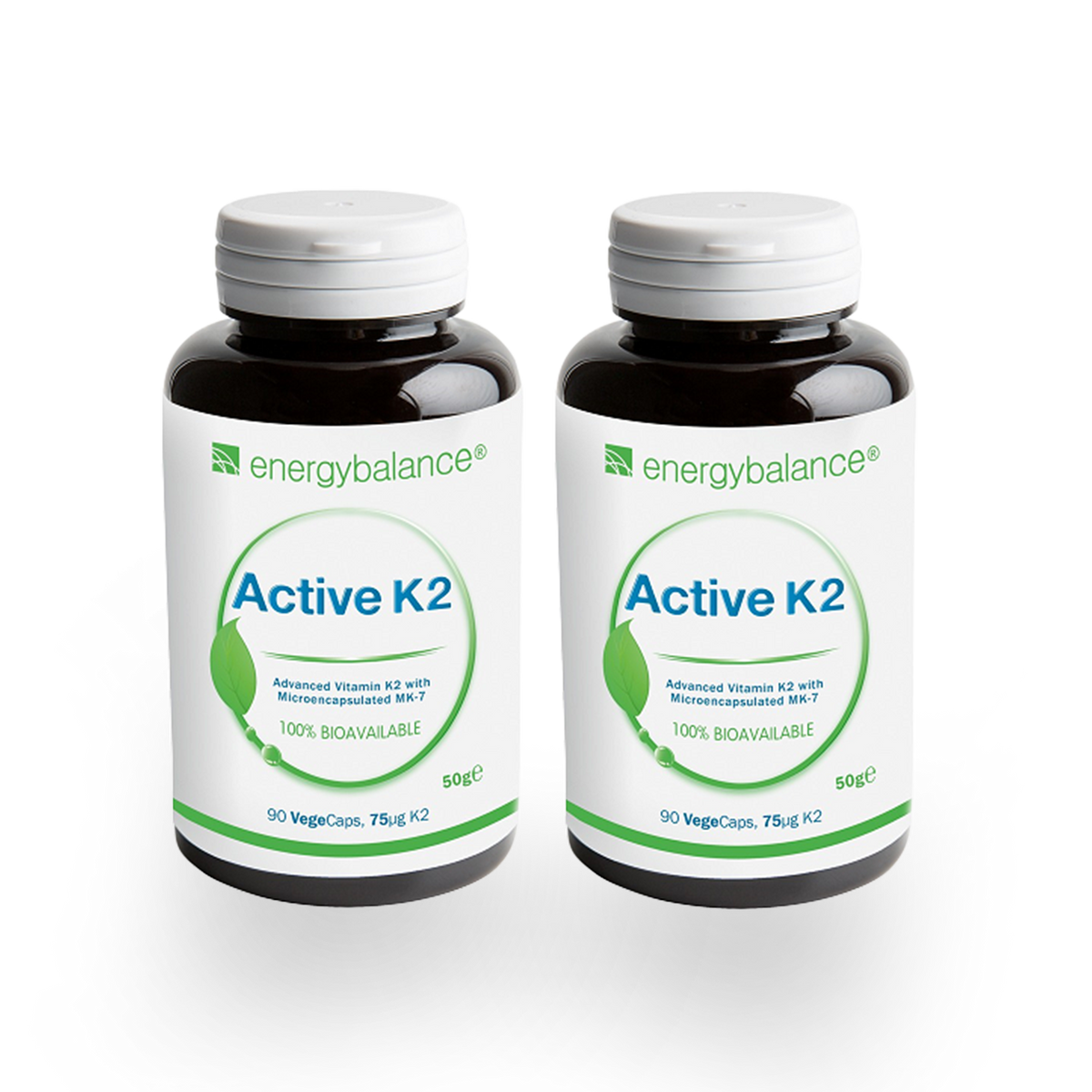 Vitamin K2 Active 75 mcg, 90 VegeCaps – 2 Stück