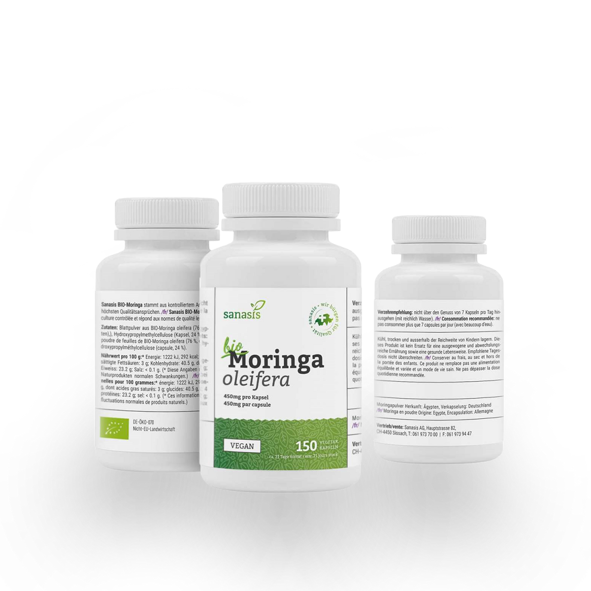 Sanasis BIO Moringa, 150 VegeCaps