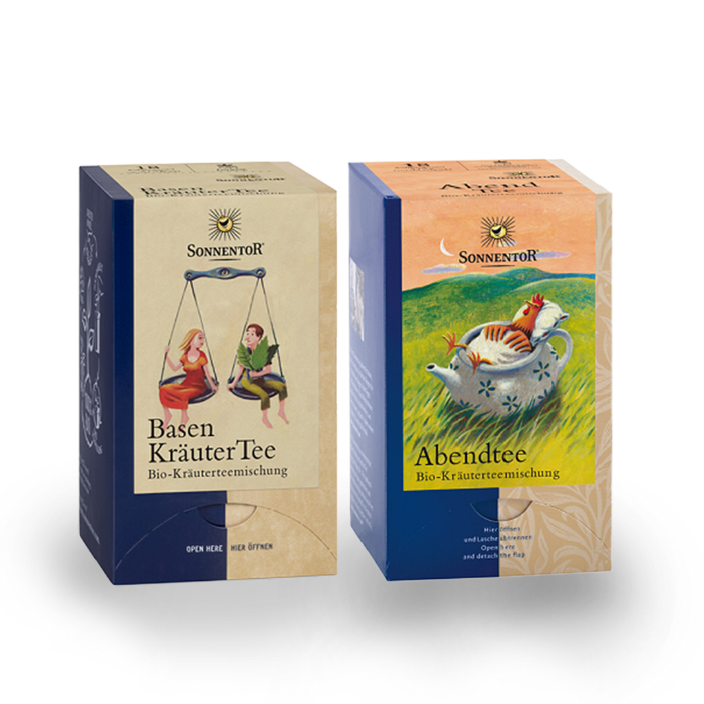 Sonnentor BIO Basen-Kräutertee und Basen-Abendtee