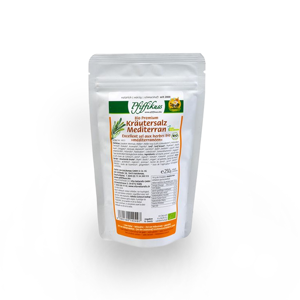 Pfiffikuss BIO Kräutersalz mediterran, 250 g Nachfüller