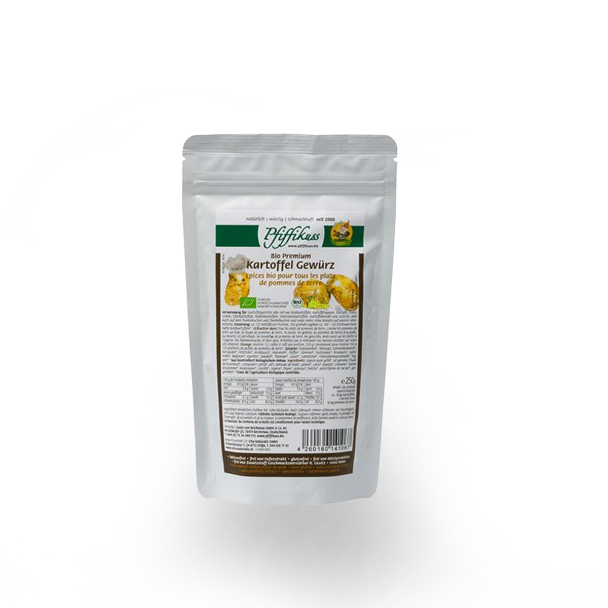 Pfiffikuss BIO Kartoffel-Gewürzmischung, 250 g Nachfüller