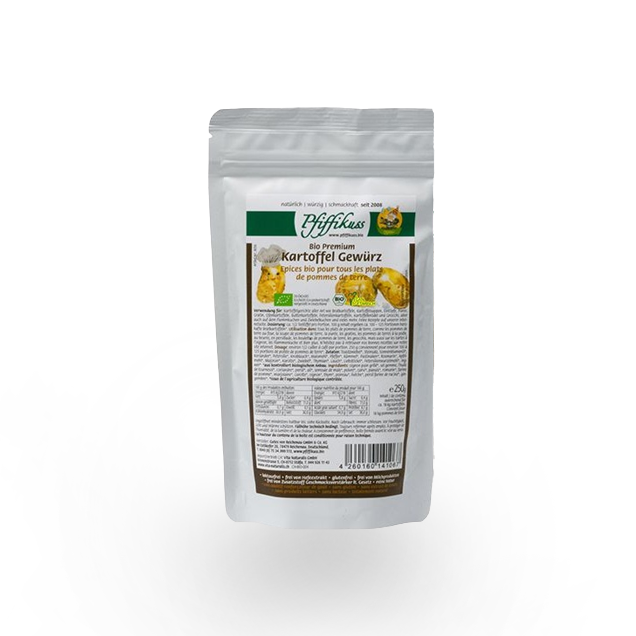 DUO Pfiffikuss BIO Kartoffel-Gewürzmischung, 2 × 250 g Nachfüller