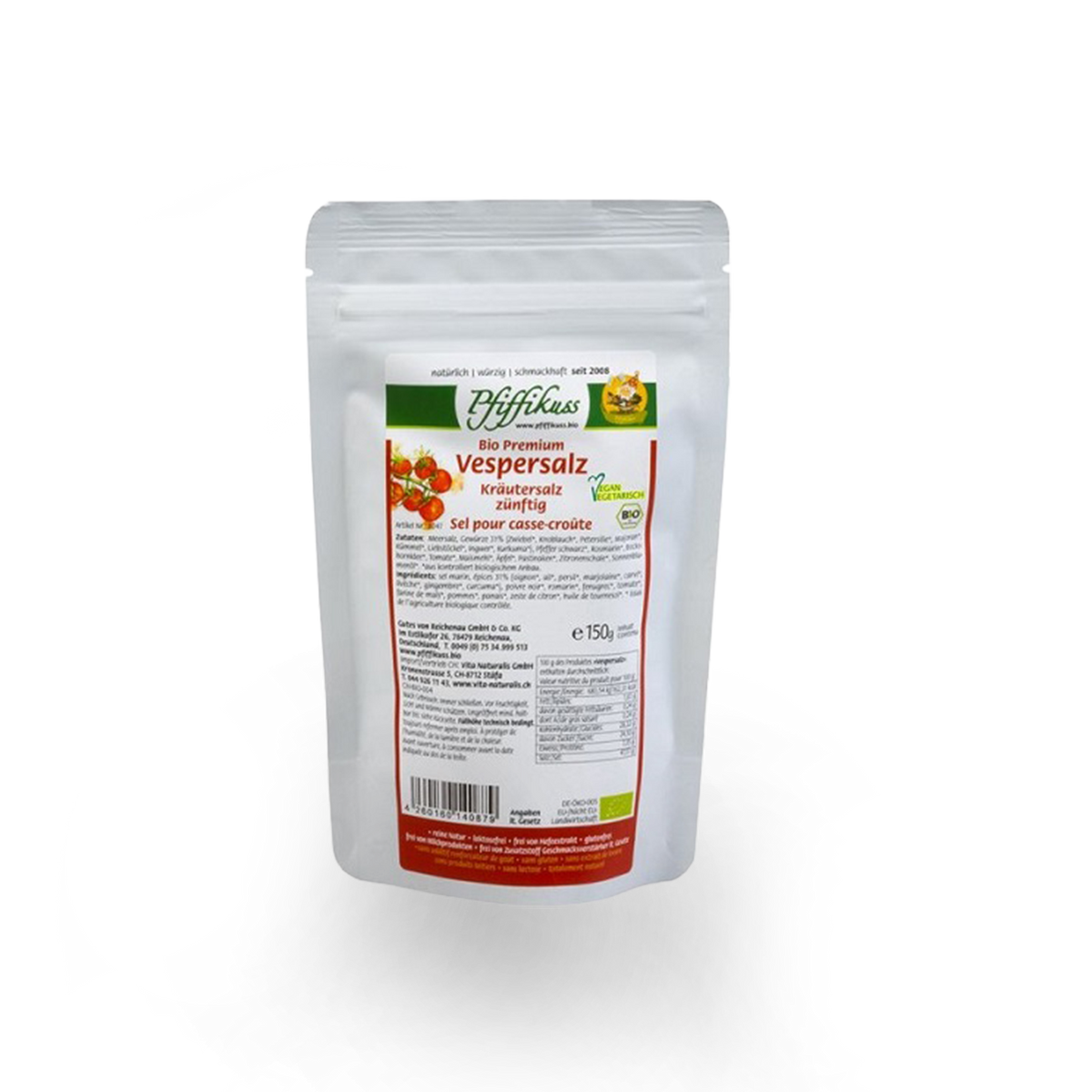 Pfiffikuss BIO Vespersalz zünftig, 150 g Nachfüller