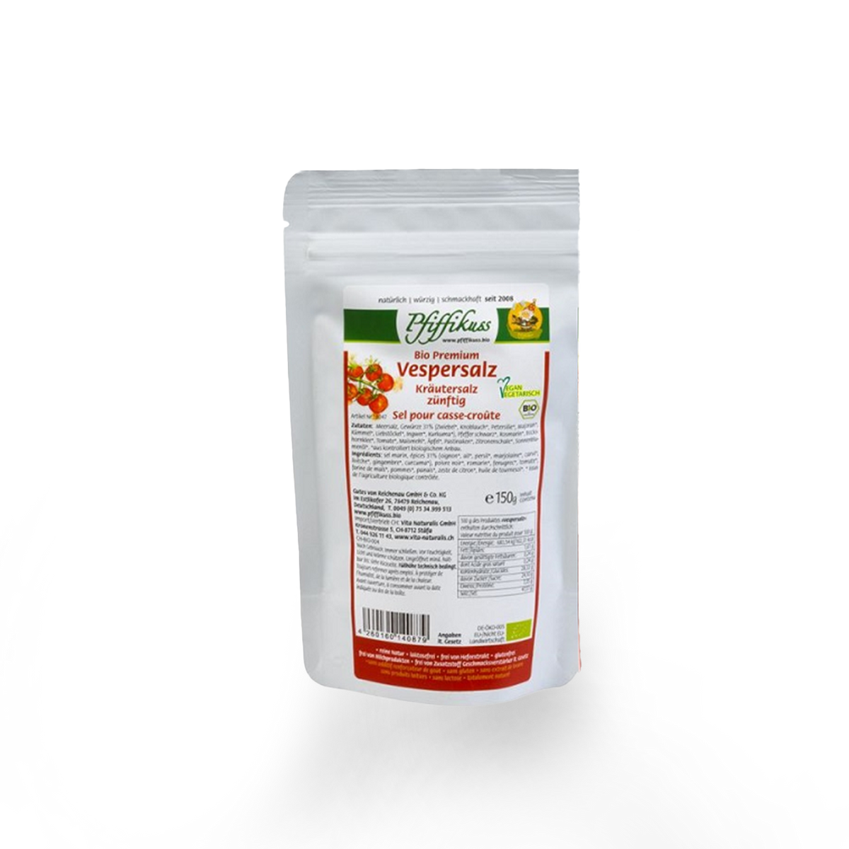 DUO Pfiffikuss BIO Vespersalz zünftig, 2 × 150 g Nachfüller