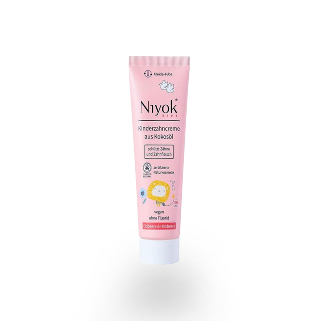 Niyok Kinder-Zahncreme Erdbeere-Himbeere mit BIO Kokosöl, 75 ml