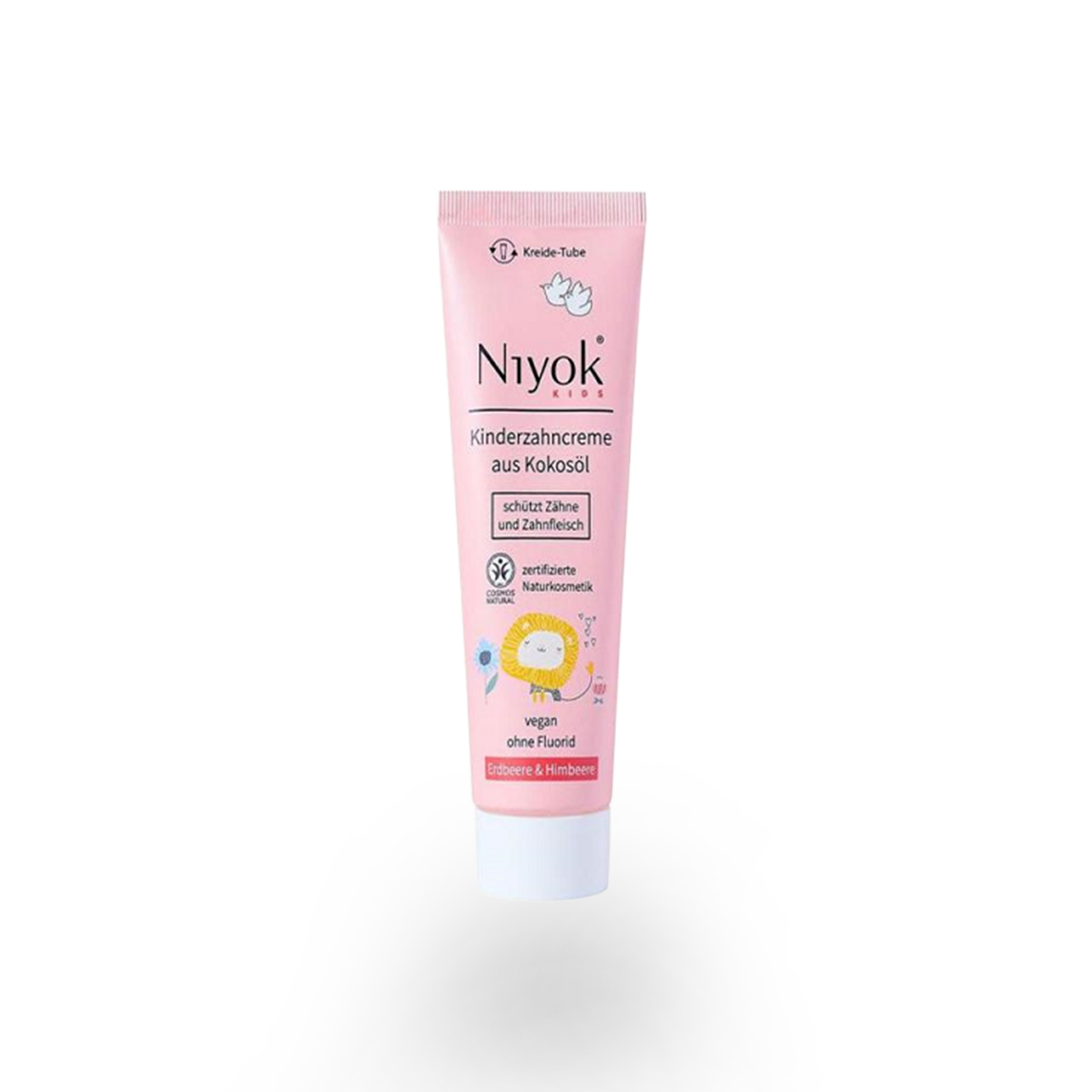 Niyok Kinder-Zahncreme Erdbeere-Himbeere mit BIO Kokosöl, 75 ml