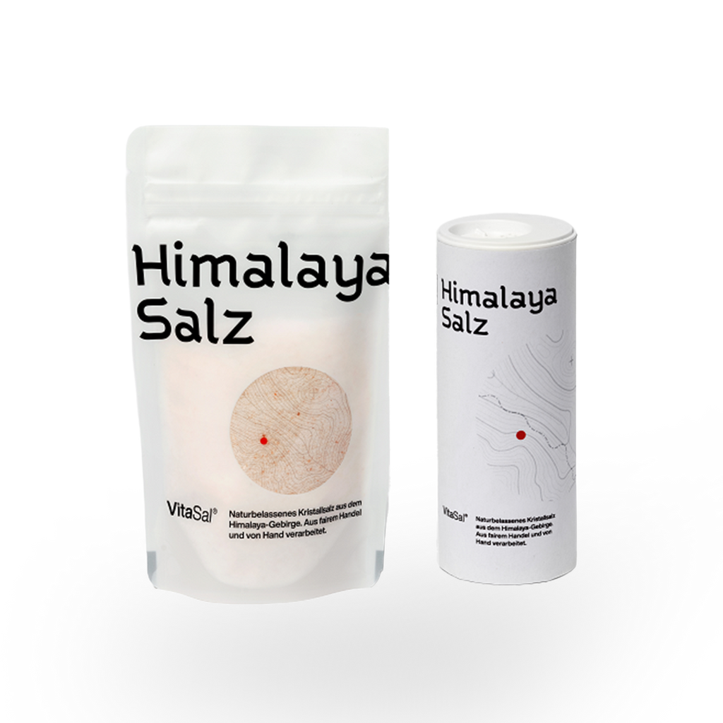 SET Himalaya Kristallsalz fein, Streudose 250 g + Nachfüller 400 g