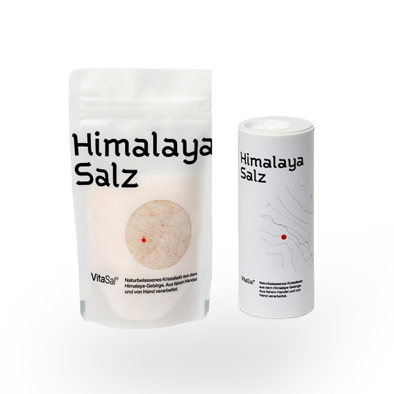 SET Himalaya Kristallsalz fein, Streudose 250 g + Nachfüller 400 g