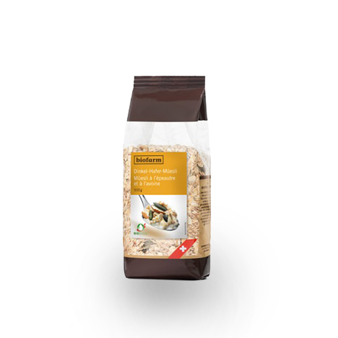 Suisse BIO Knospe Dinkel-Hafer-Müesli mit Mandeln & Kernen, 500 g
