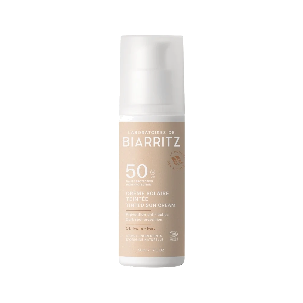 Laboratoires de Biarritz Getönte Sonnencreme Beige LSF 50, 50 ml – Pumpflasche