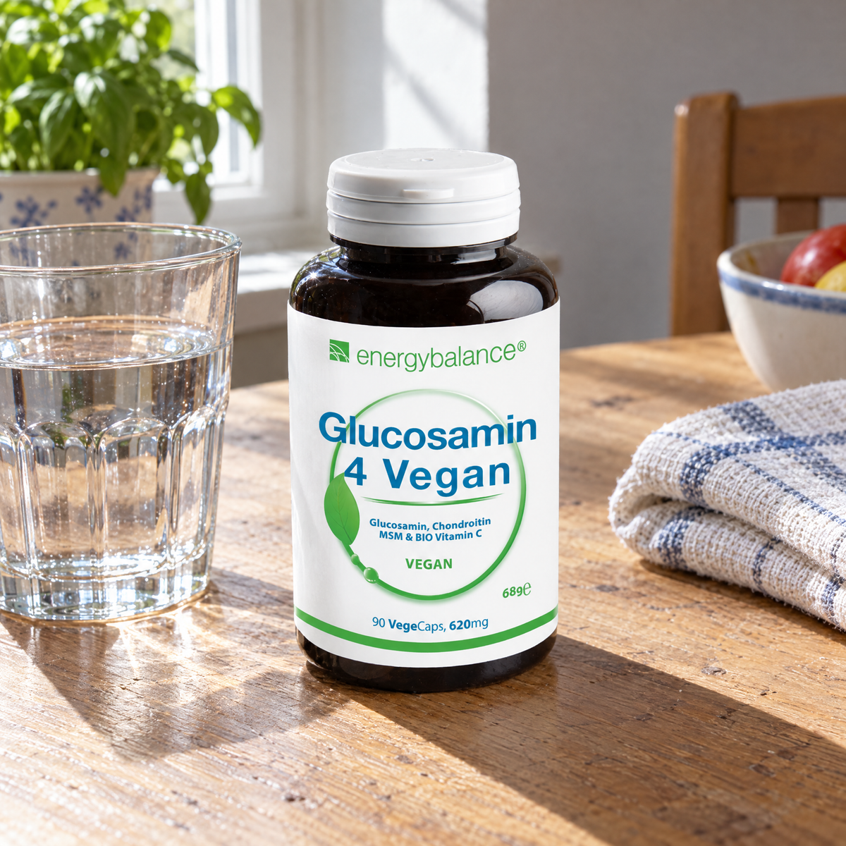 Energy Balance Gelenk-Food Glucosamin 4 vegan 620 mg, 90 VegeCaps – im Alltag im Einsatz