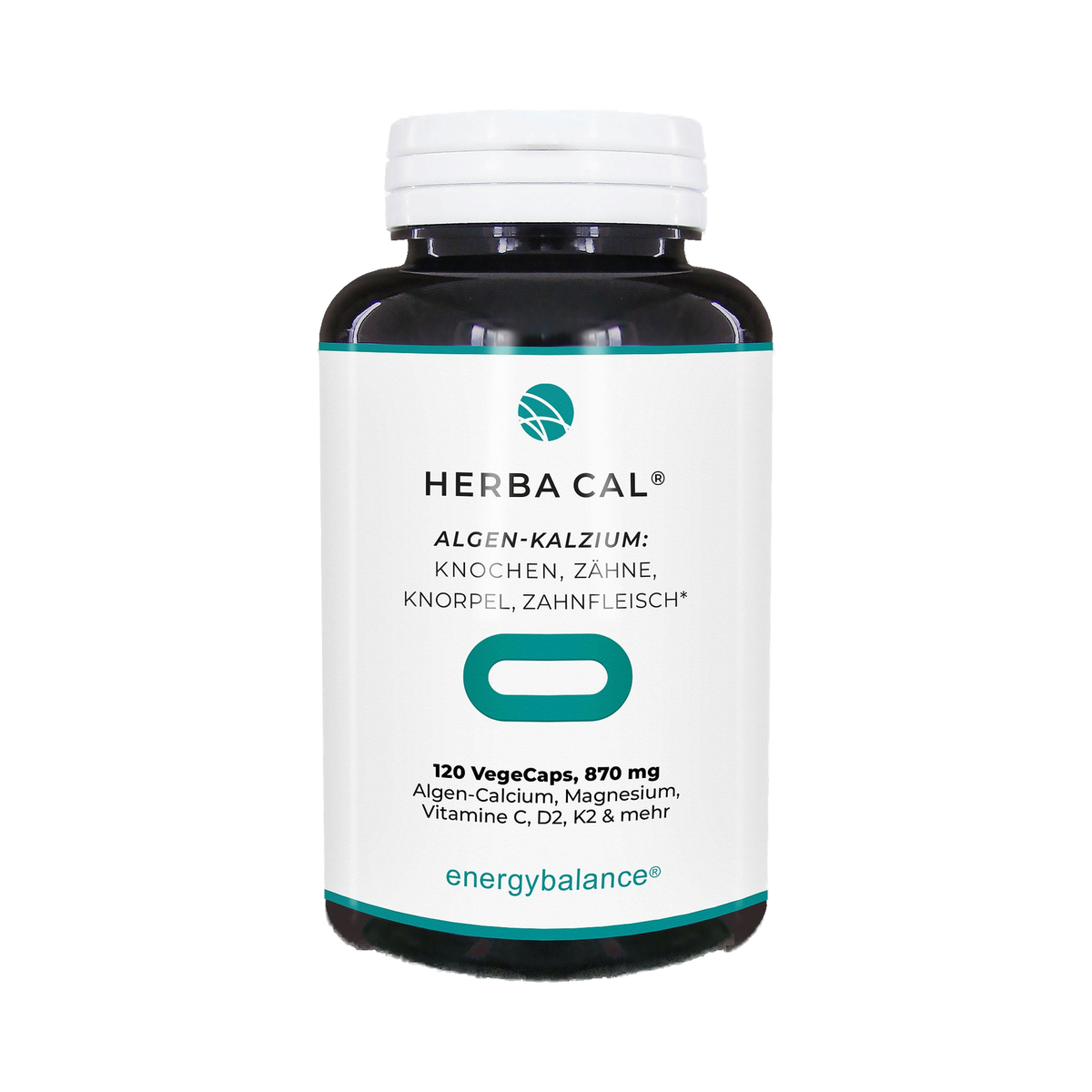 HerbaCal Algen-Calcium, 120 VegeCaps – einzeln im Set enthalten
