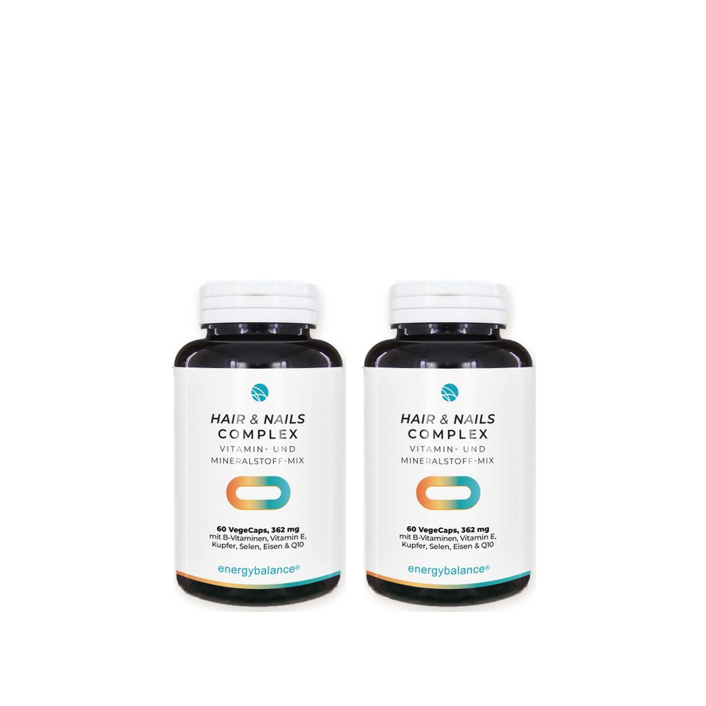 Energy Balance Hair & Nails Complex, 2 × 60 VegeCaps – aktuelle Verpackung