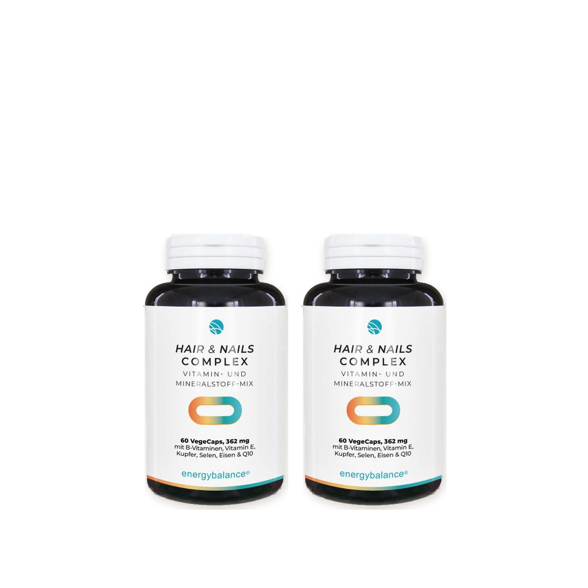 Energy Balance Hair & Nails Complex, 2 × 60 VegeCaps – aktuelle Verpackung