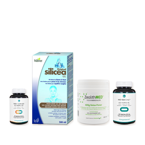 BodyReset HairReset-Paket mit Hair & Nails Complex, Silicea Balsam, ZeolithMED und HerbaCal
