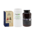 Starter-Set Klein: Inhalt mit Sonnentor BIO Basen-Kräutertee, ZeolithMED Detox 200 Kapseln und VitaBase Basisches Badesalz 500 g