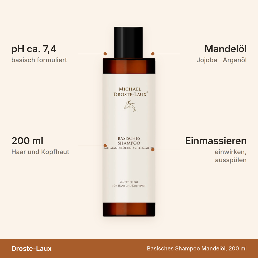 Droste-Laux Basisches Shampoo Mandelöl 200 ml – Produktfakten auf einen Blick