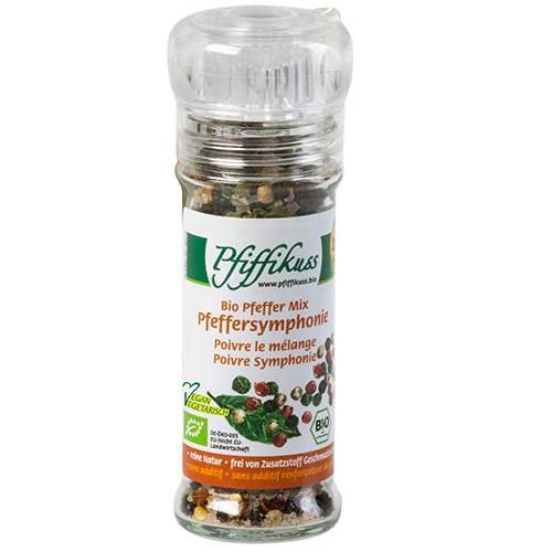 30% RABATT! Pfiffikuss BIO Pfeffer-Mix Pfeffersymphonie 45g Mühle MHD 01.025