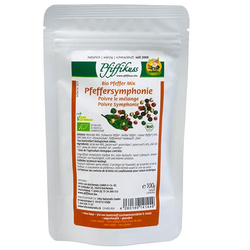 30% RABATT! Pfiffikuss BIO Pfeffer Mix Pfeffersymphonie 100g Nachfüller Mühle MHD 04.025